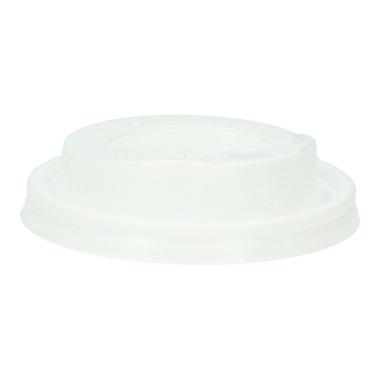 417104 Flach-Deckel PS Ø 80,0 mm mit Trinkloch weiss PrimeSource – Bild 1