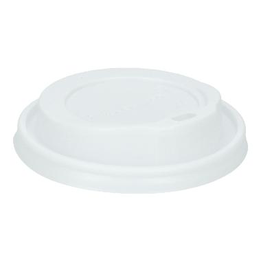 417124 Flach-Deckel PS Ø 90,0 mm mit Trinkloch weiss PrimeSource – Bild 1