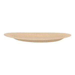 Pappteller rund Ø 23 cm braun Fettbarriere PrimeSource BG FSC MIX Credit