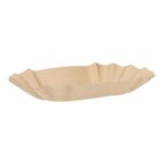 Pappschale 10 cm x 17,5 cm x 3 cm braun oval Fettbarriere PS BG FSC MIX Credit