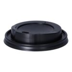 Flach-Deckel PS Ø 90,0 mm mit Trinkloch schwarz PrimeSource