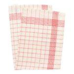 Geschirrtuch 50 cm x 70 cm rot-weiss Baumwolle