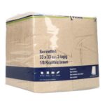 Serviette 33 cm x 33 cm 2-lagig 1/8 Kopffalz braun PrimeSource BeGreen