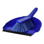 Kehrgarnitur 330 mm x 230 mm x 50 mm rund mit Lippe blau weiche Borsten