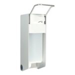 Seifenspender Temdex 8,3 cm  x 8,2 cm x 27,5 cm 500ml EURO weiss + kurzem Hebel