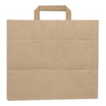 Kraftpapier-Tragetaschen 32 cm x 22 cm  x 28 cm braun 80g VERIVE