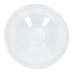 Dom-Deckel rPET Ø 95 mm mit Loch transparent VERIVE