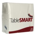 Serviette 33 cm x 33 cm 2-lagig 1/4 Falz weiss TableSMART