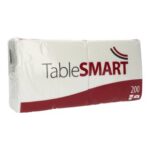 Serviette 33 cm x 33 cm 1-lagig 1/4 Falz weiss TableSMART