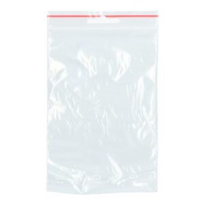 LDPE Schnellverschlussbeutel 100 mm x 150 mm 40 my transparent mit Loch