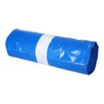 LDPE-Müllsäcke 820 mm x 400 mm x 1400 mm blau a. Rolle 450l T80 65my