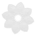 Kerzenmanschetten Papier Ø 10 cm weiss