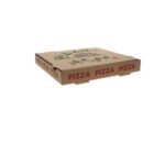 Pizzakarton Francia 36 cm x 36 cm x 4 cm braun Neutraldruck Fahne