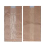 Sichtstreifenbeutel Kraft-Pergamin 16 cm x 12 cm x 31 cm braun