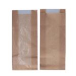 Sichtstreifenbeutel Kraft-Pergamin 12 cm x 5 cm x 27 cm braun