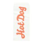 Snacktüte Kraftpapier 85 mm x 210 mm weiss 2-seitig offen Neutraldruck Hot Dog