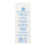 Papier-Hygienebeutel 290 mm x 110 mm x 20 mm weiss Neutraldruck in 6 Sprachen