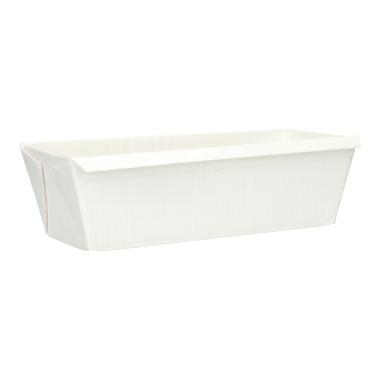 29008 Leberkäs-Backschale Wellpappe 191 mm x 77 mm x 55 mm ungeteilt weiss – Bild 1
