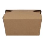 Asia-Karton-Box 125 mm x 118 mm x 60 mm 800ml eckig braun PP-beschichtet