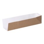 Hot Dog-Verpackung 179 mm x 42 mm x 40 mm einseitig offen braun