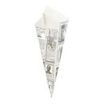 Spitztüten Pergament 17 cm x 24 cm 100g Zeitungsdruck fettabweisend