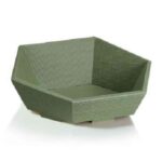 Präsentkorb Wellpappe 27 cm x 29 cm x 10,5 cm hexagonal  oliv