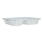 Alu-Menüschale 227 mm x 176 mm x 40 mm 2-geteilt 1450 ml mit Deckel Pro-Line