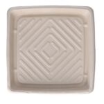 Bagasse-Servierplatte 270 mm x 270 mm x 28 mm braun quadratisch