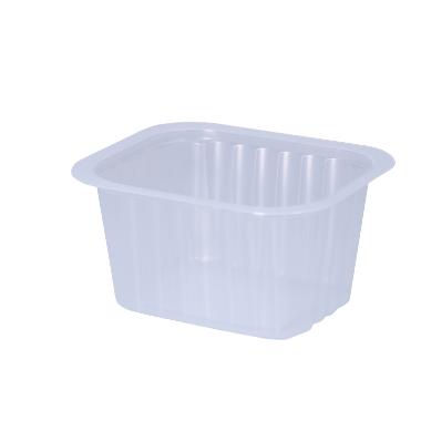 39440 PP-Schale 138 mm x 114 mm x 70 mm 650 ml ungeteilt transparent – Bild 1