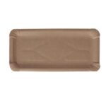 Pappteller eckig 11 cm x 24 cm braun VERIVE
