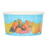 Eisbecher Pappe-PE Ø 85 mm x 43 mm 125ml Früchtemotiv