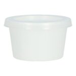 Dressingbecher PS Ø 47 mm x 28 mm 30 ml weiss inkl. Deckel