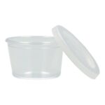 Dressingbecher PS Ø 47 mm x 28 mm 30 ml transparent inkl. Deckel