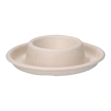 429861 Eierbecher Bagasse Ø 89 mm x 21 mm braun mit Rand – Bild 1