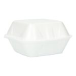 XPS-Burgerbox 125 mm x125 mm x 74 mm ungeteilt unlaminiert weiss