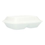 XPS-Menübox 245 mm x 210 mm x 72 mm 2-geteilt laminiert weiss