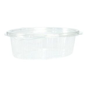 Salatbox PET 145 mm x 108 mm x 45 mm 250ml oval transparent mit anh. Deckel
