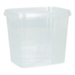 V-Becher u. Deckel PP OV eckig 109 mm x 86 mm x 95 mm 500 ml transparent