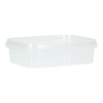 V-Becher u. Deckel PP OV eckig 109 mm x 86 mm x 30 mm 150 ml transparent