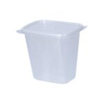 V-Becher u. Deckel PP eckig 108 mm x 81 mm x 103 mm 500 ml transparent