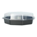 Salatbox Octaview PS 190 mm x 190 mm x 60 mm 640 ml unget.schwarz m. anh. Deckel