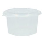 Haushaltsbox PP 163 mm x 167 mm x 96 mm 1000ml transparent octagonal