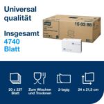 Falthandtücher recycelt 21 cm x 23,5 cm 2-lagig Multifold blau H2 Tork Xpress