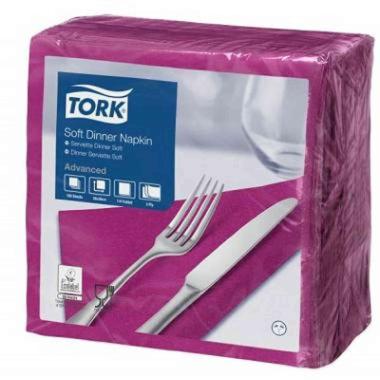 481821 Serviette 39 cm x 39 cm 3-lagig 1/4 Falz violett Tork Advanced – Bild 1
