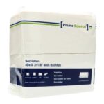Serviette 40 cm x 40 cm 2-lagig 1/8 Buchfalz weiss PrimeSource FSC Mix Credit