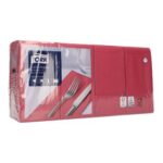 Serviette 33 cm x 33 cm 2-lagig 1/8 Falz bordeaux Tork Advanced