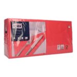 Serviette 33 cm x 33 cm 2-lagig 1/4 Falz rot Tork Advanced