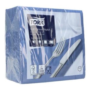 Serviette 39 cm x 39 cm 3-lagig 1/4 Falz dunkelblau Tork Advanced