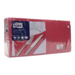 Serviette 33 cm x 33 cm 3-lagig 1/4 Falz bordeaux Tork Advanced