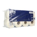 Toilettenpapier recyc12 cm x 9,4 cm x 30 m 2-lagig 250 Blatt weiss T4 Tork Univ.
